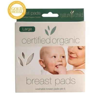 Nature's Child Organic Cotton Washable Breast Pads Large