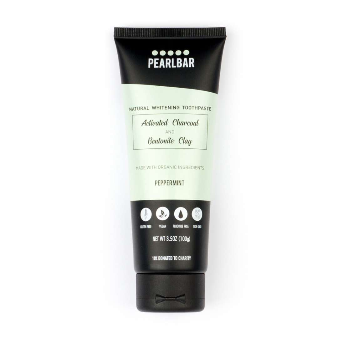PearlBar Activated Charcoal & Bentonite Clay Natural Whitening Toothpaste (100G)